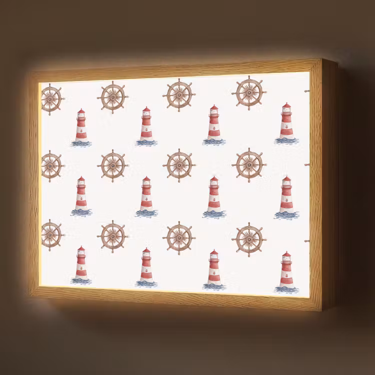 Lightbox - Wandlamp - Nautisch - Klassiek - Rood — 1