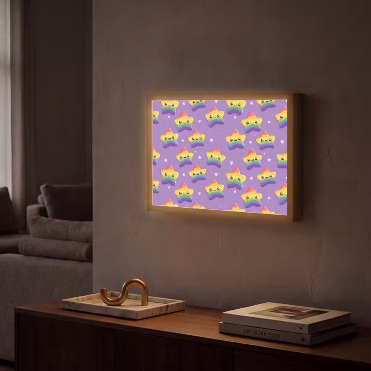 Lightbox - Wandlamp - Sterren - Regenboog - Paars — 2