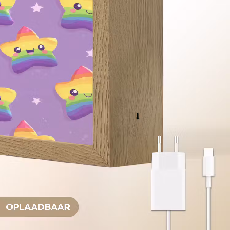 Lightbox - Wandlamp - Sterren - Regenboog - Paars — 7