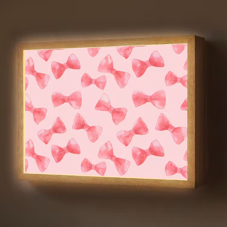 Lightbox - Wandlamp - Strikken - Aquarel - Roze — 1