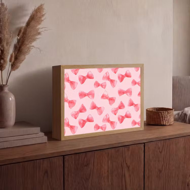 Lightbox - Wandlamp - Strikken - Aquarel - Roze — 4