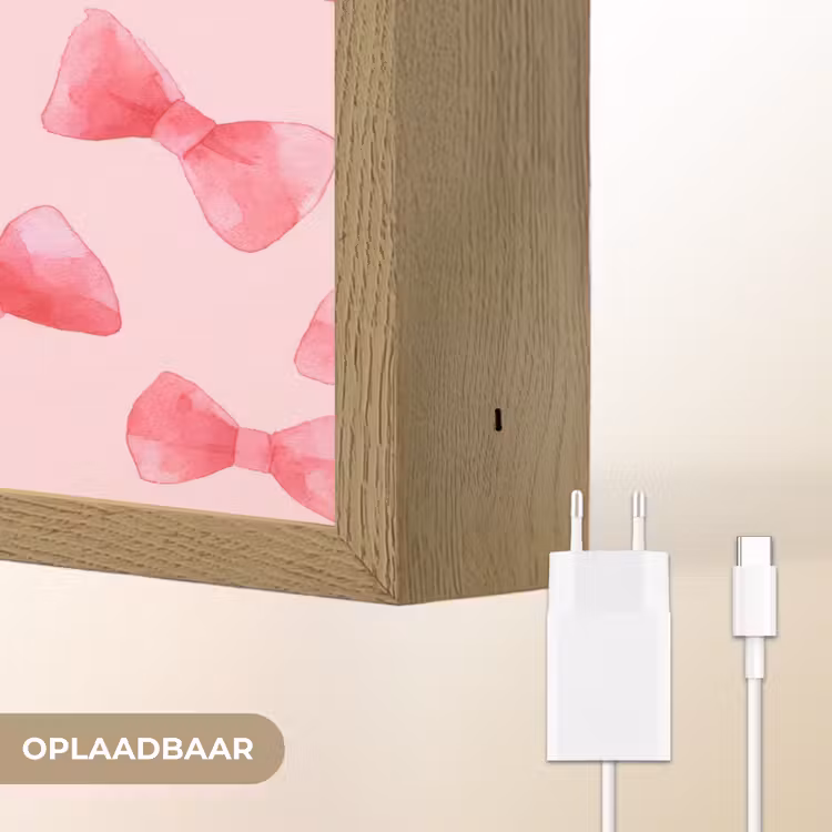 Lightbox - Wandlamp - Strikken - Aquarel - Roze — 7