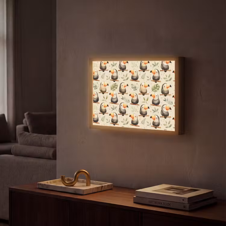 Lightbox - Wandlamp - Toekans - Exotisch - Kleurrijk — 2