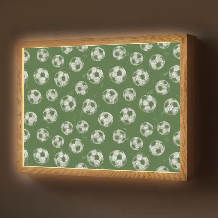 Lightbox - Wandlamp - Voetbal - Sport - Groen — 1