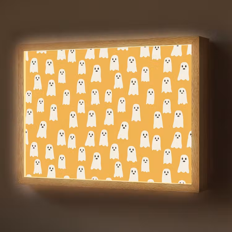 Lightbox - Wandlamp - Halloween - Spookjes - Oker — 1
