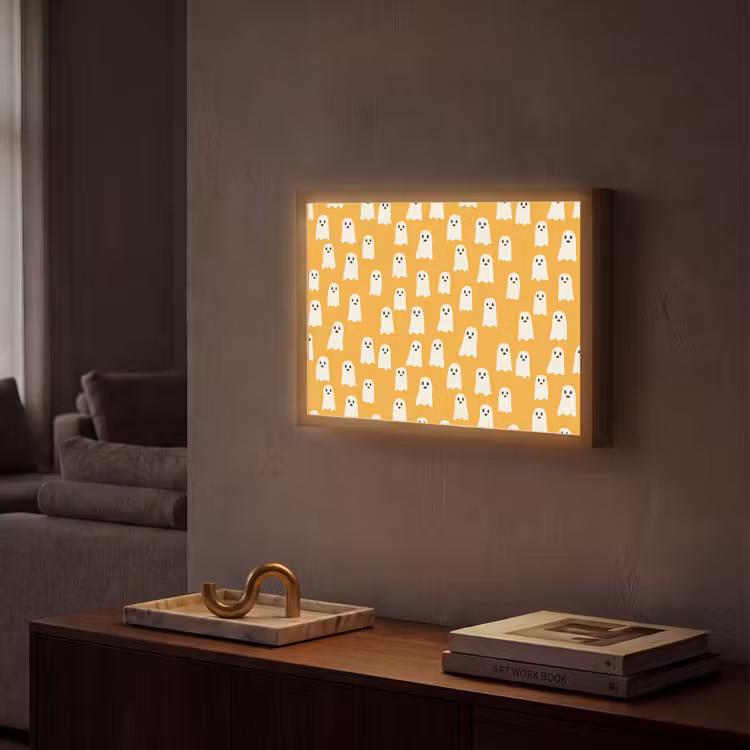 Lightbox - Wandlamp - Halloween - Spookjes - Oker — 2