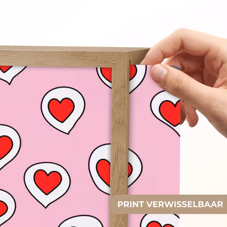 Lightbox - Wandlamp - Hartjes - Patroon - Rood — 5