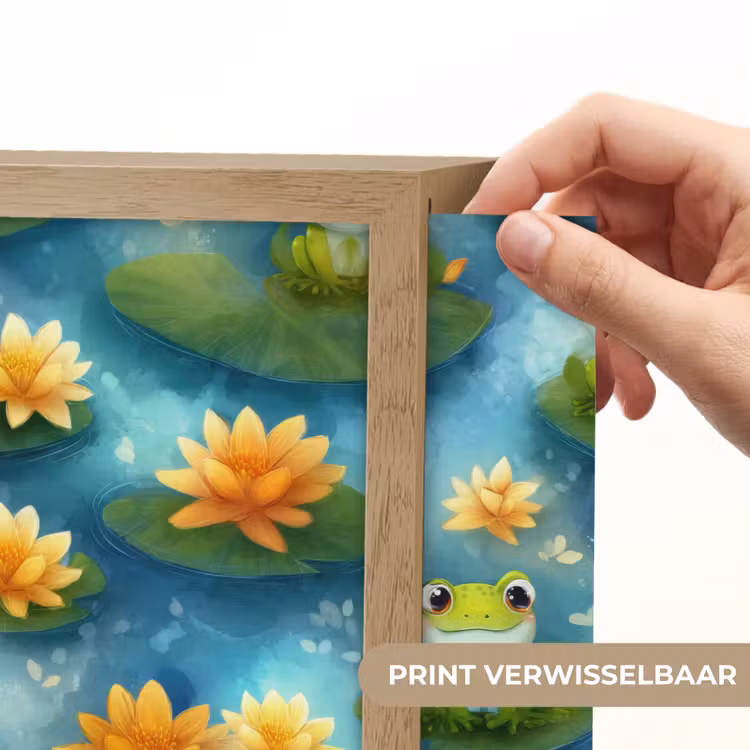 Lightbox - Wandlamp - Kikker - Lelies - Groen — 5