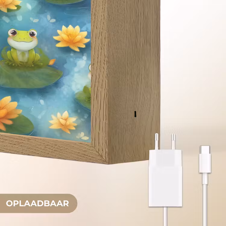 Lightbox - Wandlamp - Kikker - Lelies - Groen — 7
