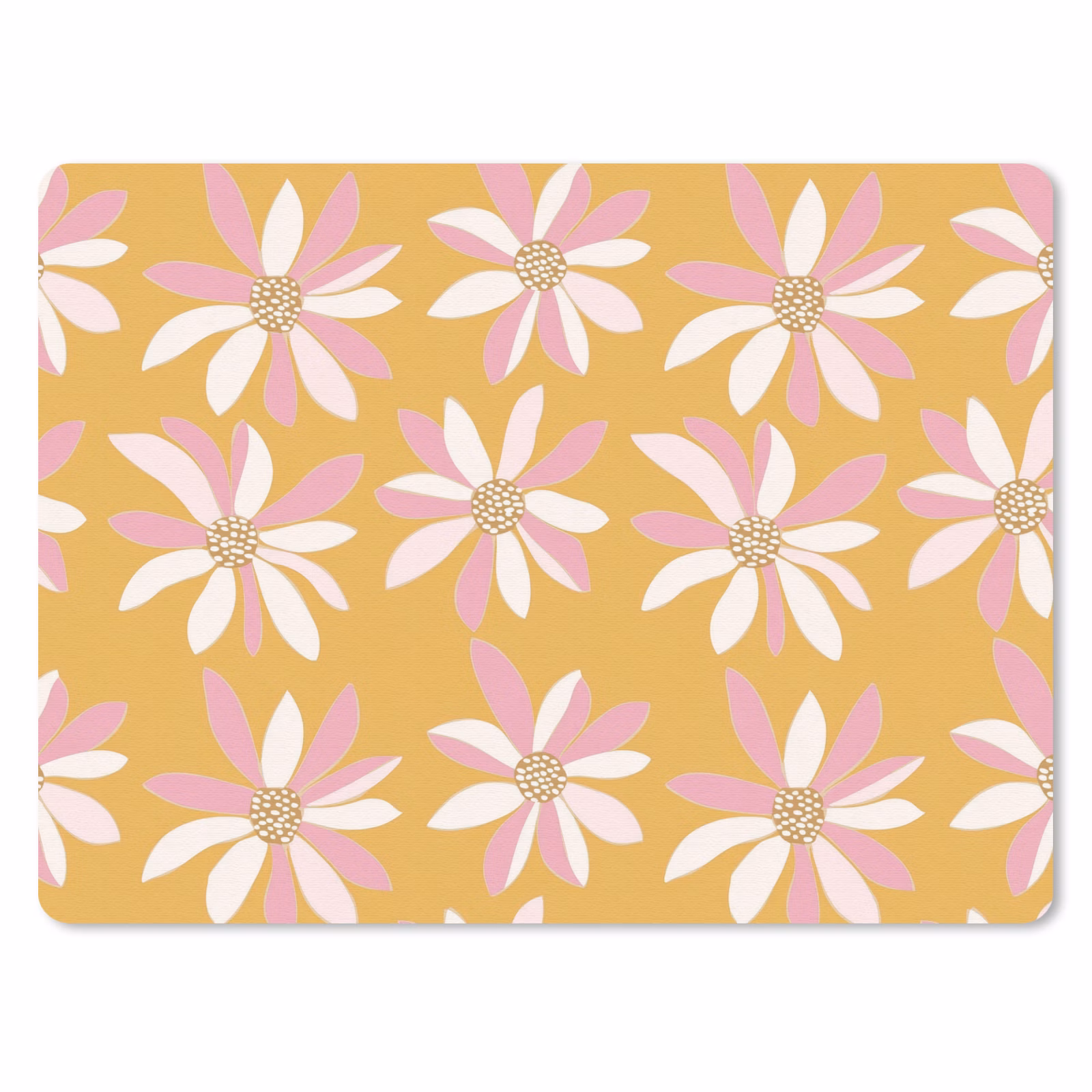 Muismat - Bloemen - Modern - Geel — 1