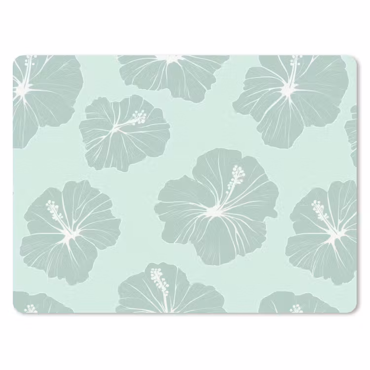 Muismat - Bloemen - Hibiscus - Mint — 1