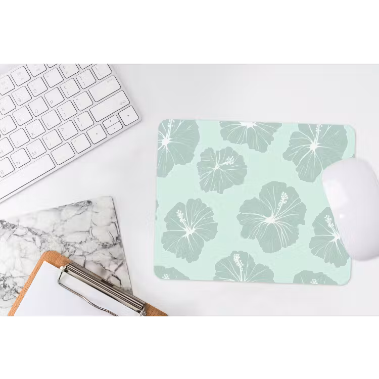 Muismat - Bloemen - Hibiscus - Mint — 2