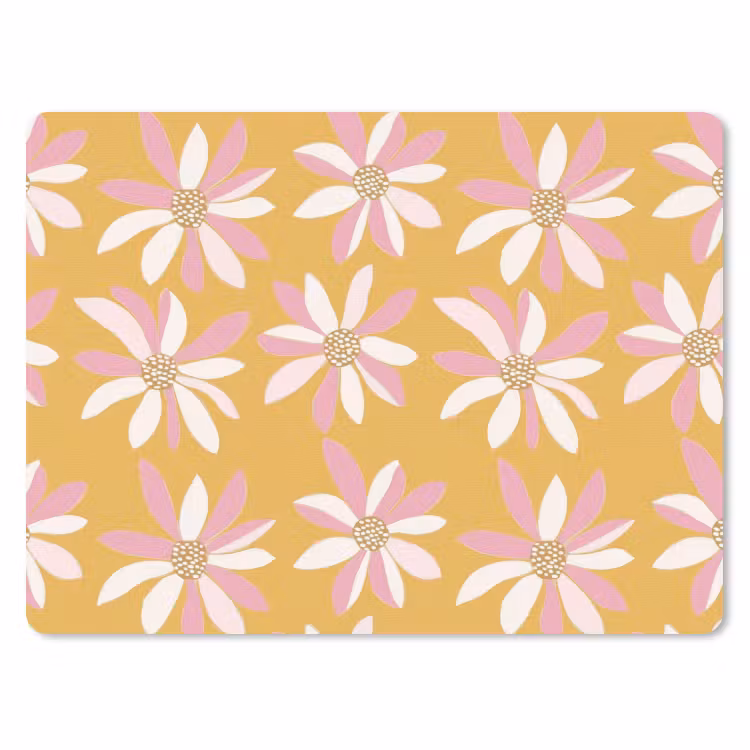 Muismat - Bloemen - Modern - Geel — 1
