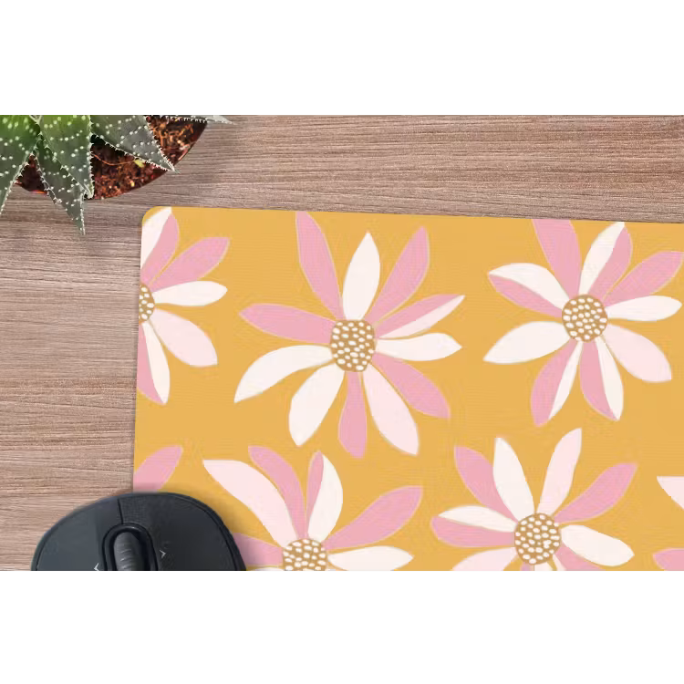 Muismat - Bloemen - Modern - Geel — 4
