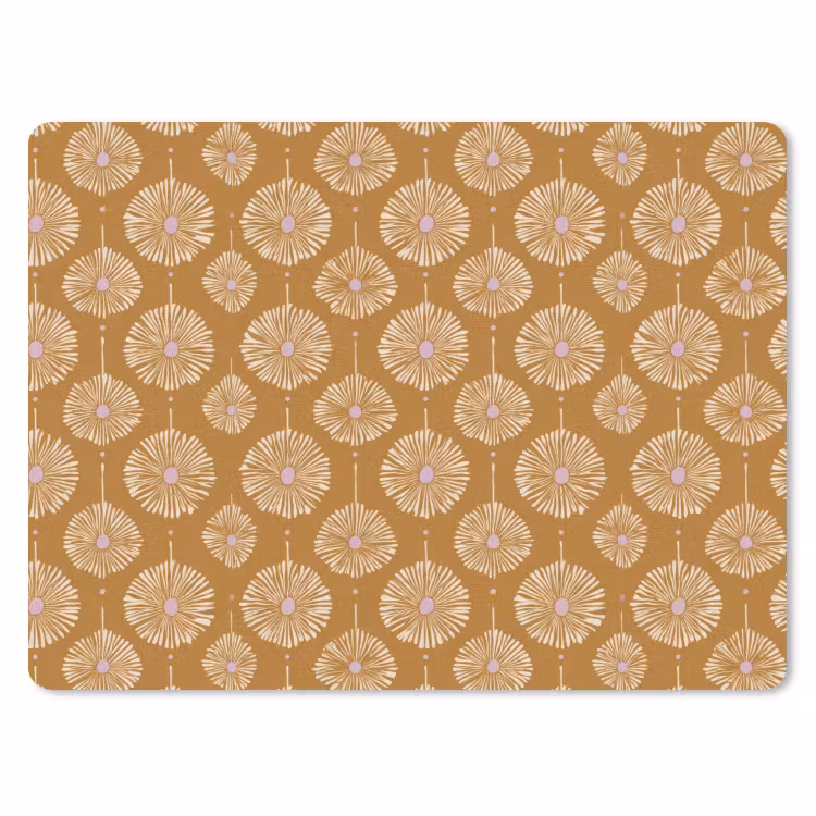 Muismat - Bloemen - Modern - Oker — 1