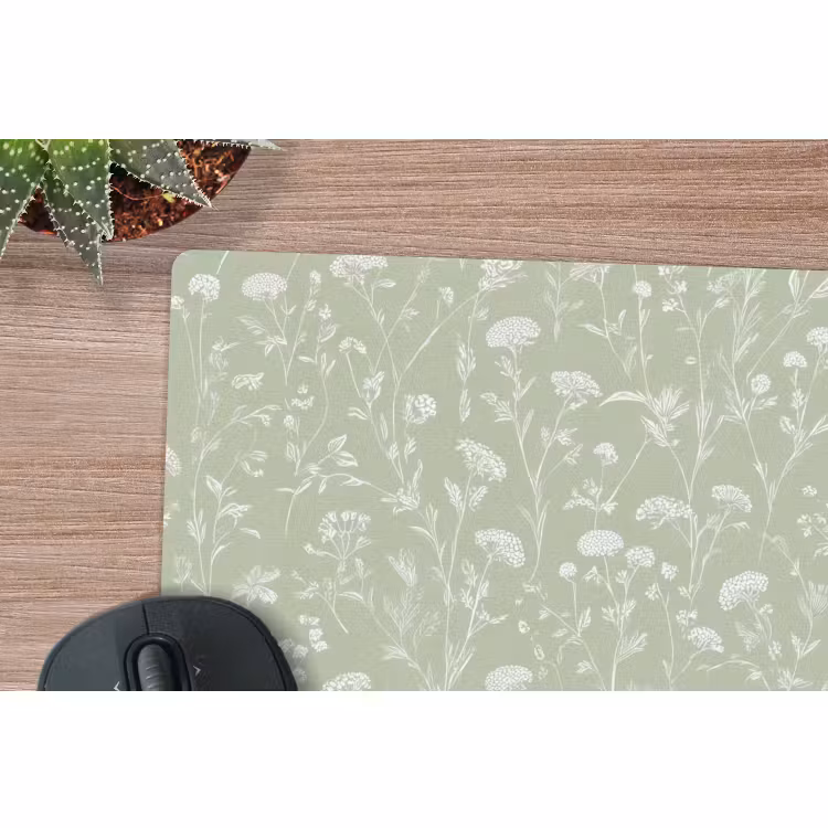 Muismat - Bloemen - Patroon - Groen — 4