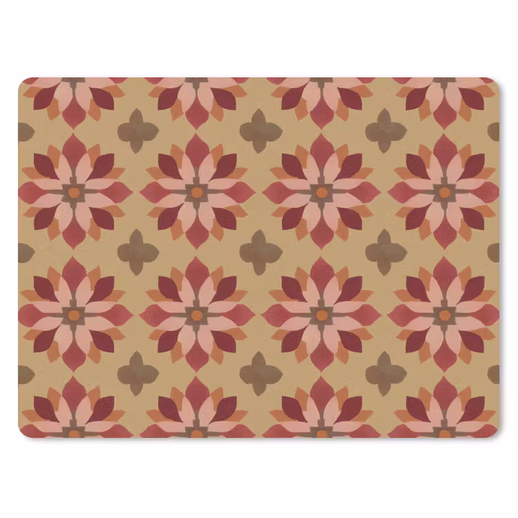Muismat - Bloemen - Retro - Groen — 1