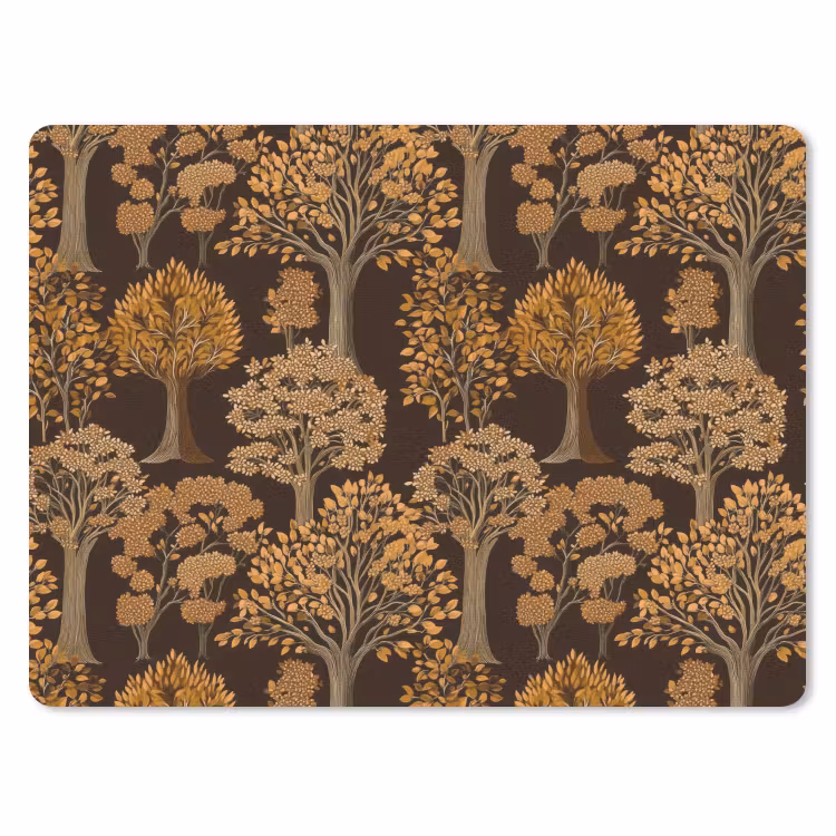 Muismat - Bomen - Patroon - Bruin — 1