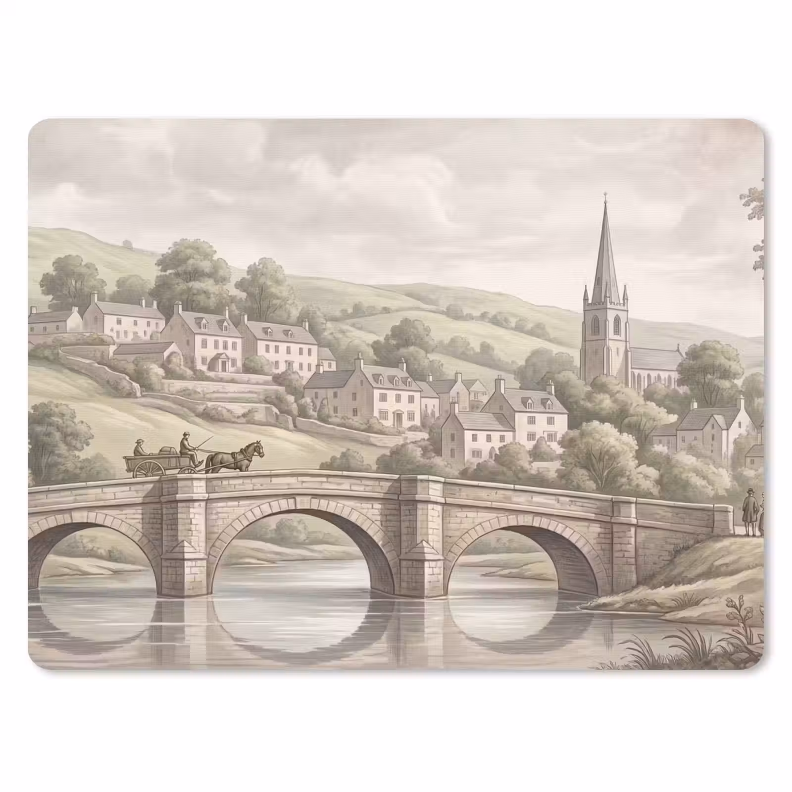 Muismat - Dorp - Brug - Uitzicht - Groen — 1
