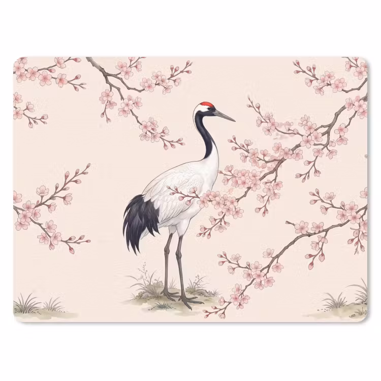 Muismat - Aziatisch - Kraanvogel - Beige — 1