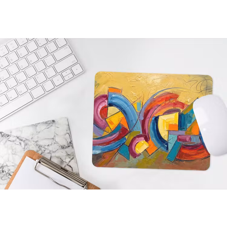 Muismat - Abstract - Cirkels - Schilderij - Kleurrijk - Dynamisch — 2