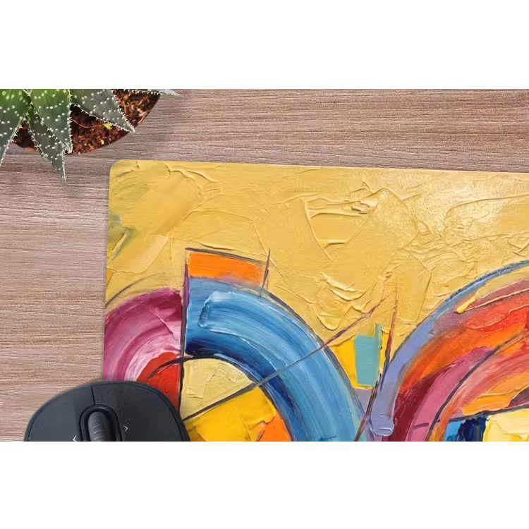 Muismat - Abstract - Cirkels - Schilderij - Kleurrijk - Dynamisch — 4