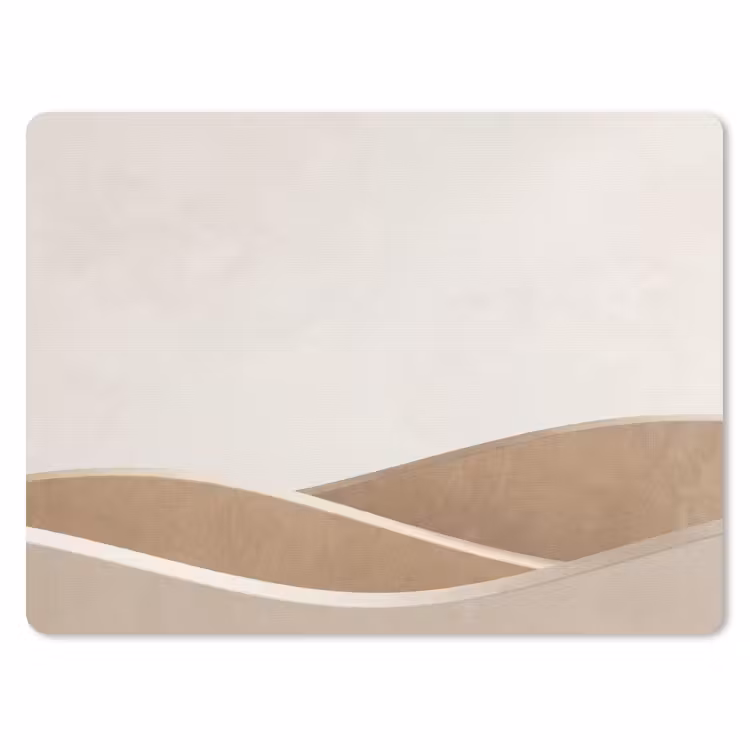Muismat - Abstract - Golven - Modern - Beige — 1