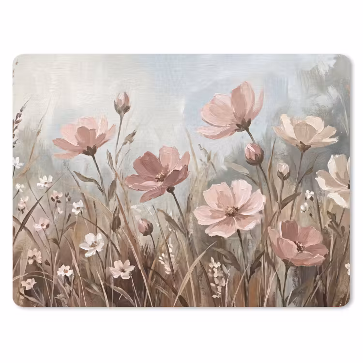 Muismat - Bloemen - Botanisch - Schilderij - Pastel - Rustiek — 1