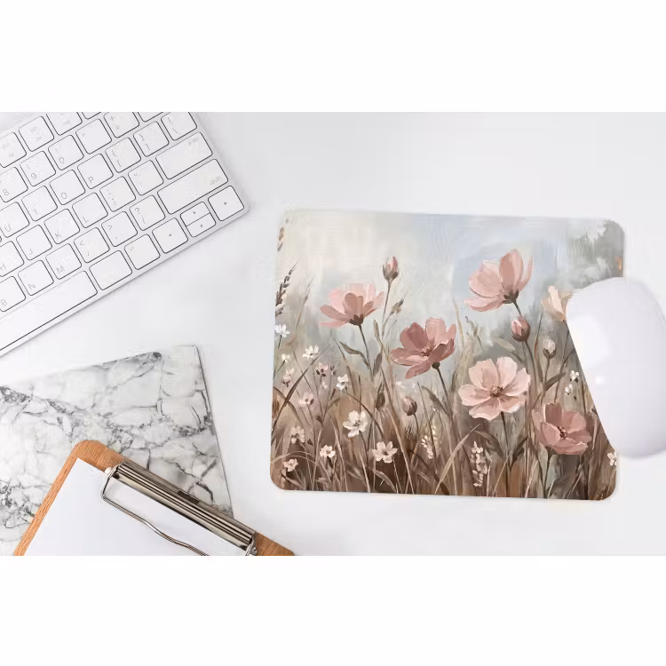 Muismat - Bloemen - Botanisch - Schilderij - Pastel - Rustiek — 2