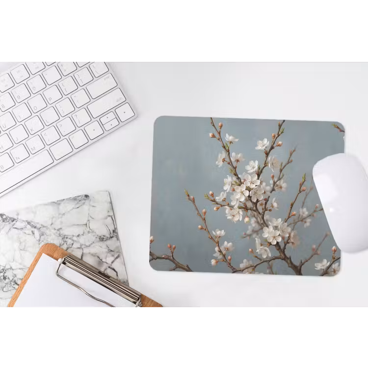 Muismat - Botanisch - Stilleven - Blauw — 2