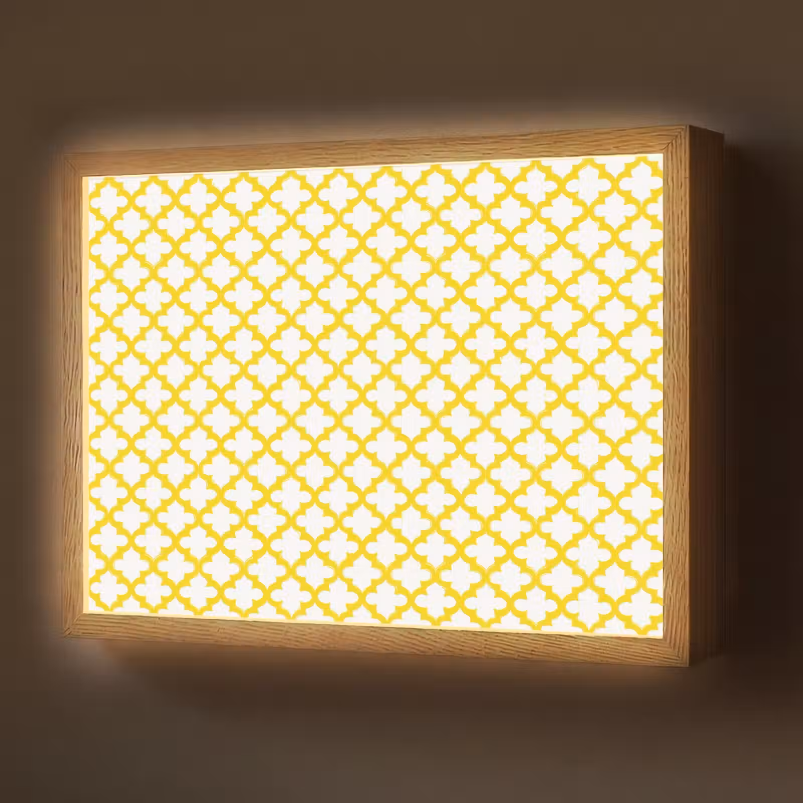Lightbox - Wandlamp - Patroon - Geometrisch - Klassiek - Geel — 1