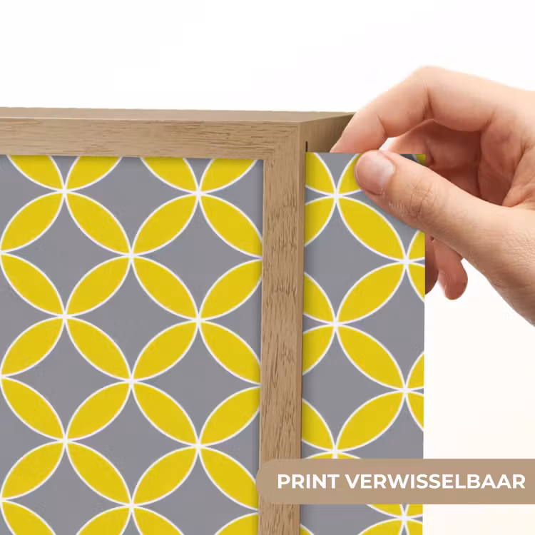 Lightbox - Wandlamp - Geometrisch - Cirkels - Modern - Grijs - Geel — 5