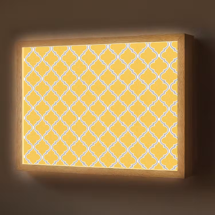 Lightbox - Wandlamp - Lantaarn - Arabesk - Elegant - Geel — 1