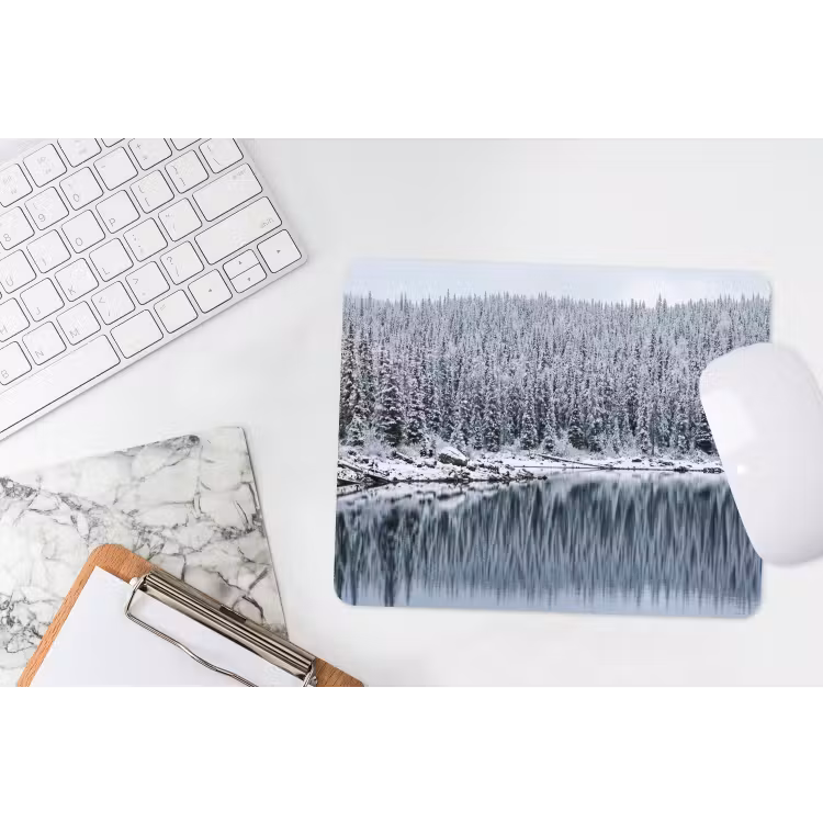 Muismat - Bos - Reflectie - Meer - Winter - Serene — 2