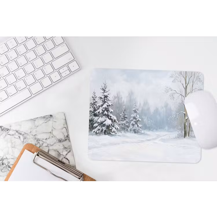 Muismat - Bospad - Dennen - Sneeuw - Winter - Rustgevend — 2