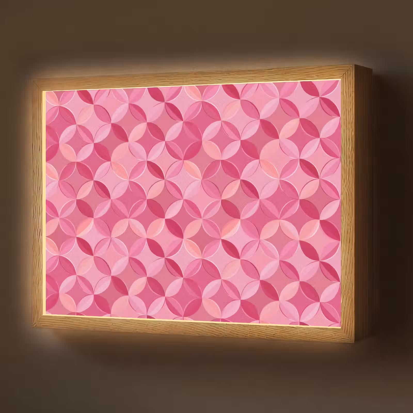Lightbox - Wandlamp - Geometrisch - Mozaïek - Modern - Roze — 1