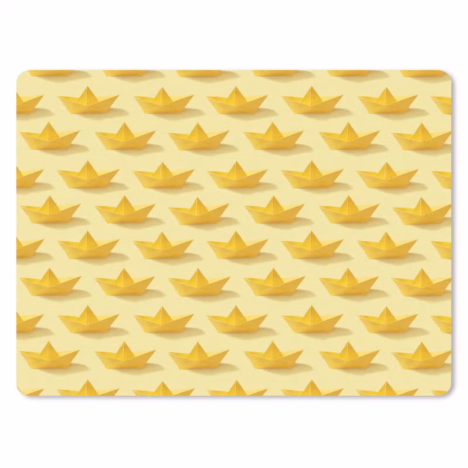 Muismat - Bootjes - Origami - Creatief - Geel — 1