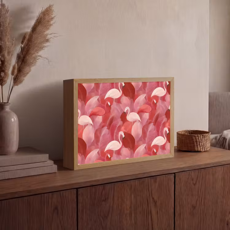 Lightbox - Wandlamp - Flamingo - Botanisch - Elegant - Roze - Rood — 4
