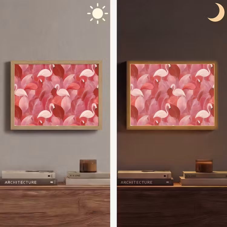 Lightbox - Wandlamp - Flamingo - Botanisch - Elegant - Roze - Rood — 6