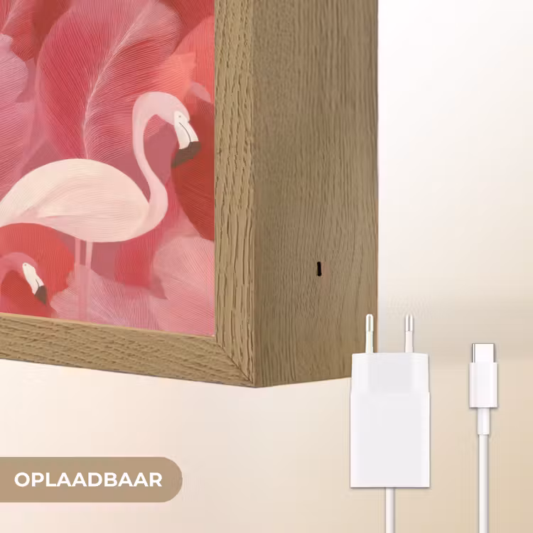 Lightbox - Wandlamp - Flamingo - Botanisch - Elegant - Roze - Rood — 7