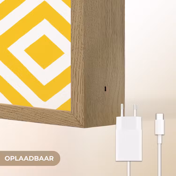 Lightbox - Wandlamp - Geometrisch - Lijnen - Modern - Geel - Wit — 7