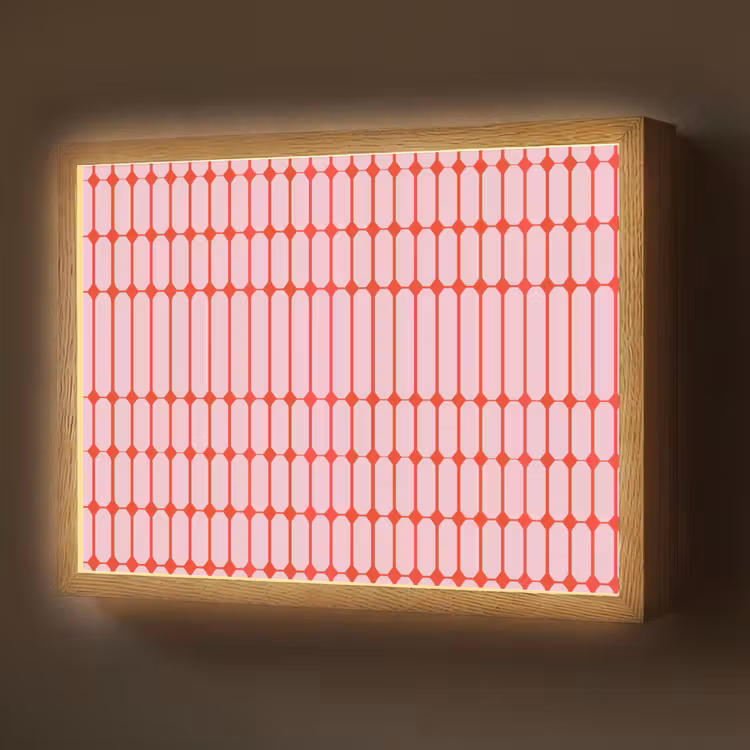 Lightbox - Wandlamp - Geometrisch - Minimalistisch - Rood - Roze — 1