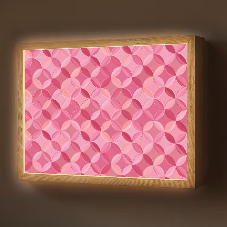 Lightbox - Wandlamp - Geometrisch - Mozaïek - Modern - Roze — 1