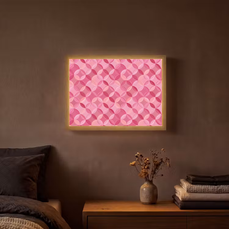 Lightbox - Wandlamp - Geometrisch - Mozaïek - Modern - Roze — 3