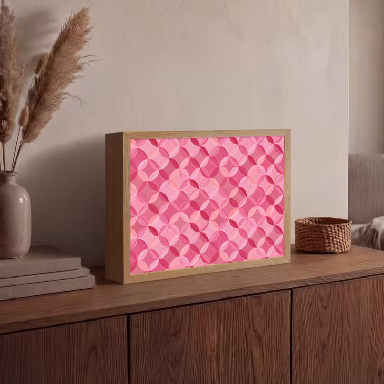 Lightbox - Wandlamp - Geometrisch - Mozaïek - Modern - Roze — 4