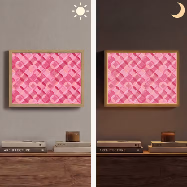 Lightbox - Wandlamp - Geometrisch - Mozaïek - Modern - Roze — 6