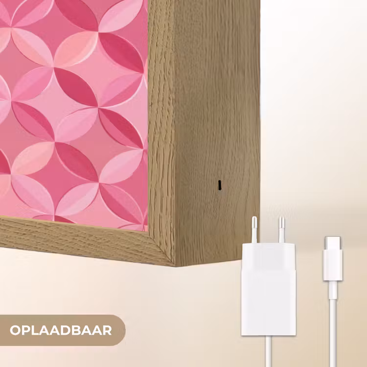Lightbox - Wandlamp - Geometrisch - Mozaïek - Modern - Roze — 7