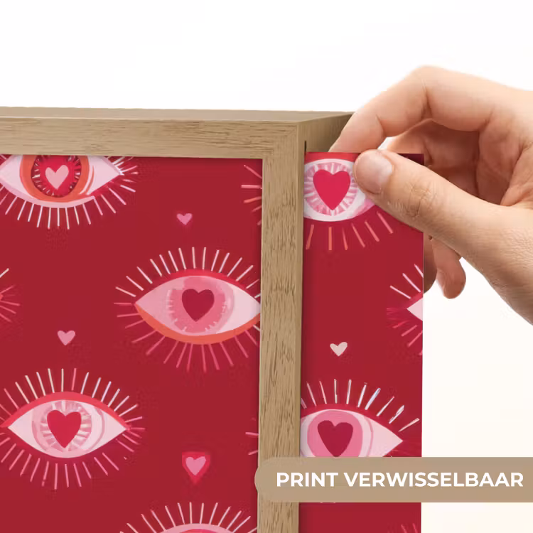 Lightbox - Wandlamp - Ogen - Patroon - Roze - Donkerrood — 5