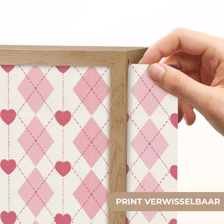 Lightbox - Wandlamp - Ruiten - Klassiek - Roze - Wit — 5