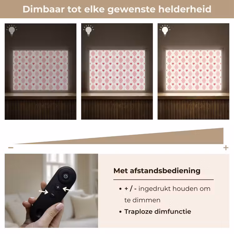 Lightbox - Wandlamp - Ruiten - Klassiek - Roze - Wit — 9